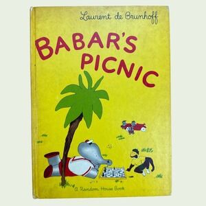 Babar's Picnic Laurent de Brunhoff 1949 1st Ed Hardcover Random House Vintage